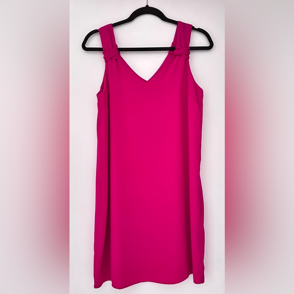 NWT Adrienne Vittadini Fuchsia Sleeveless Mini Dress Hot Pink Dress Size Small